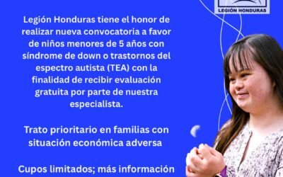 Convoctoria: niños con transtorno del especetro autista o sindrome de down.